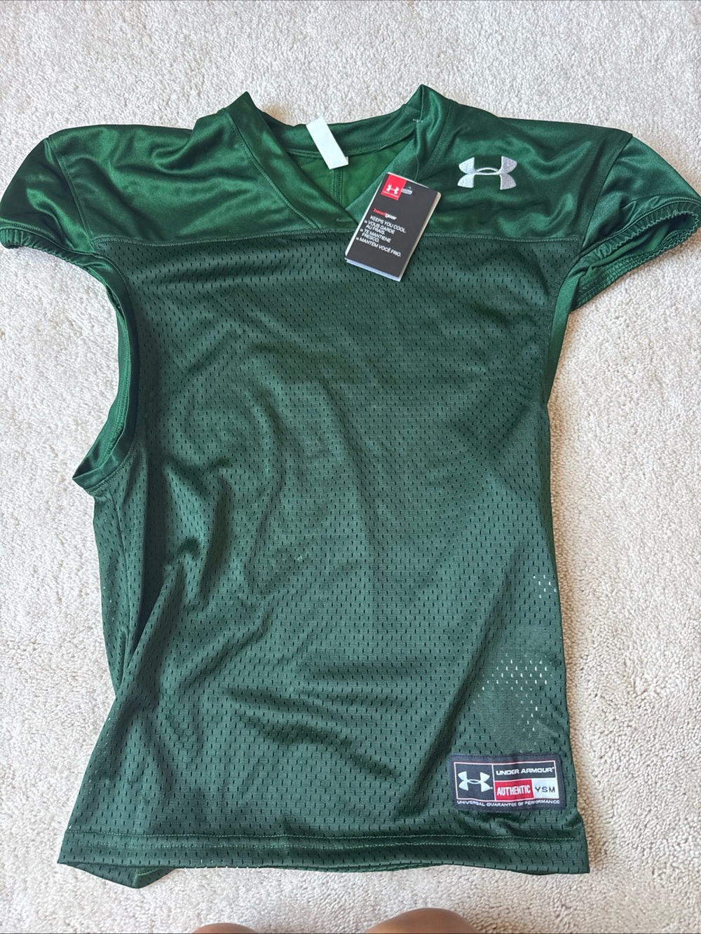 Under Armour Women's Dark Green V-Neck Athletic Jersey